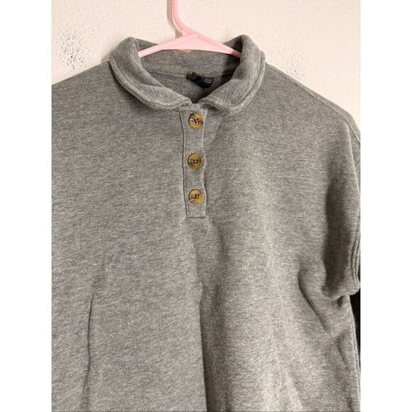 Wild Fable Women's Cropped Polo Shirt Size S Heather Gray Cotton Blend - Picture 2 of 7